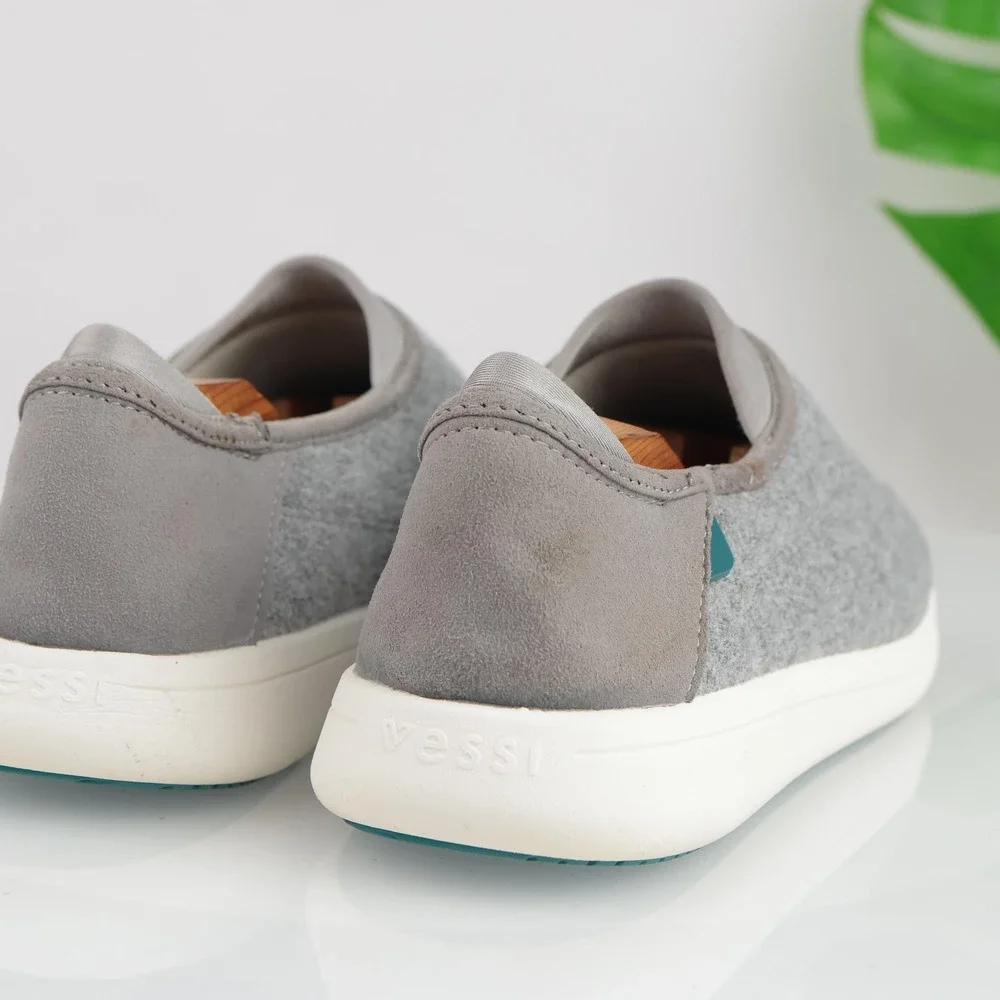 Vessi Mens Sunday Slip On Shoes Size 11 Waterproof Gray Comfort Casual Slippers
